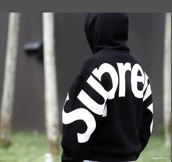 LOGO LOGO BIG L S Black Grey JACQUARD HOODED Hoodie Sweatshirt M XL Back Big SWEATSHIRT 0805